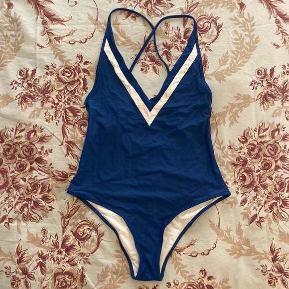 aerie Swim Deep Plunge Swimsuit Poshmark